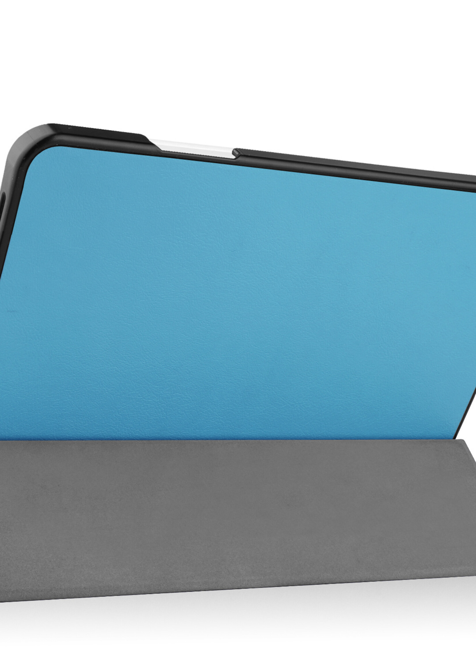 LUQ Hoes Geschikt voor iPad Air 2022 Hoes Luxe Hoesje Case Met Uitsparing Geschikt voor Apple Pencil - Hoesje Geschikt voor iPad Air 5 2022 Hoes Cover - Lichtblauw