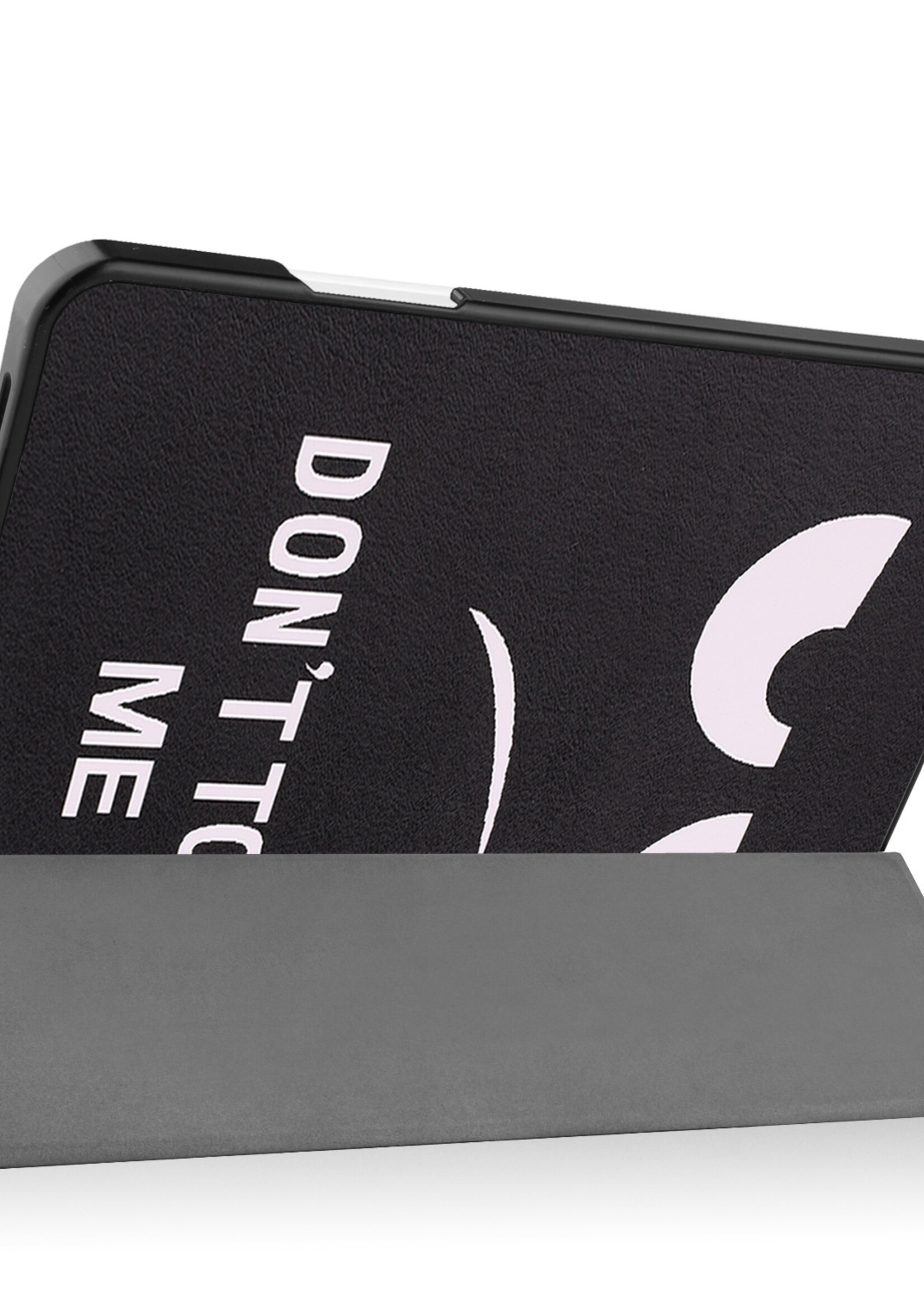 LUQ Hoes Geschikt voor iPad Air 2022 Hoes Luxe Hoesje Case Met Uitsparing Geschikt voor Apple Pencil - Hoesje Geschikt voor iPad Air 5 2022 Hoes Cover - Don't Touch Me