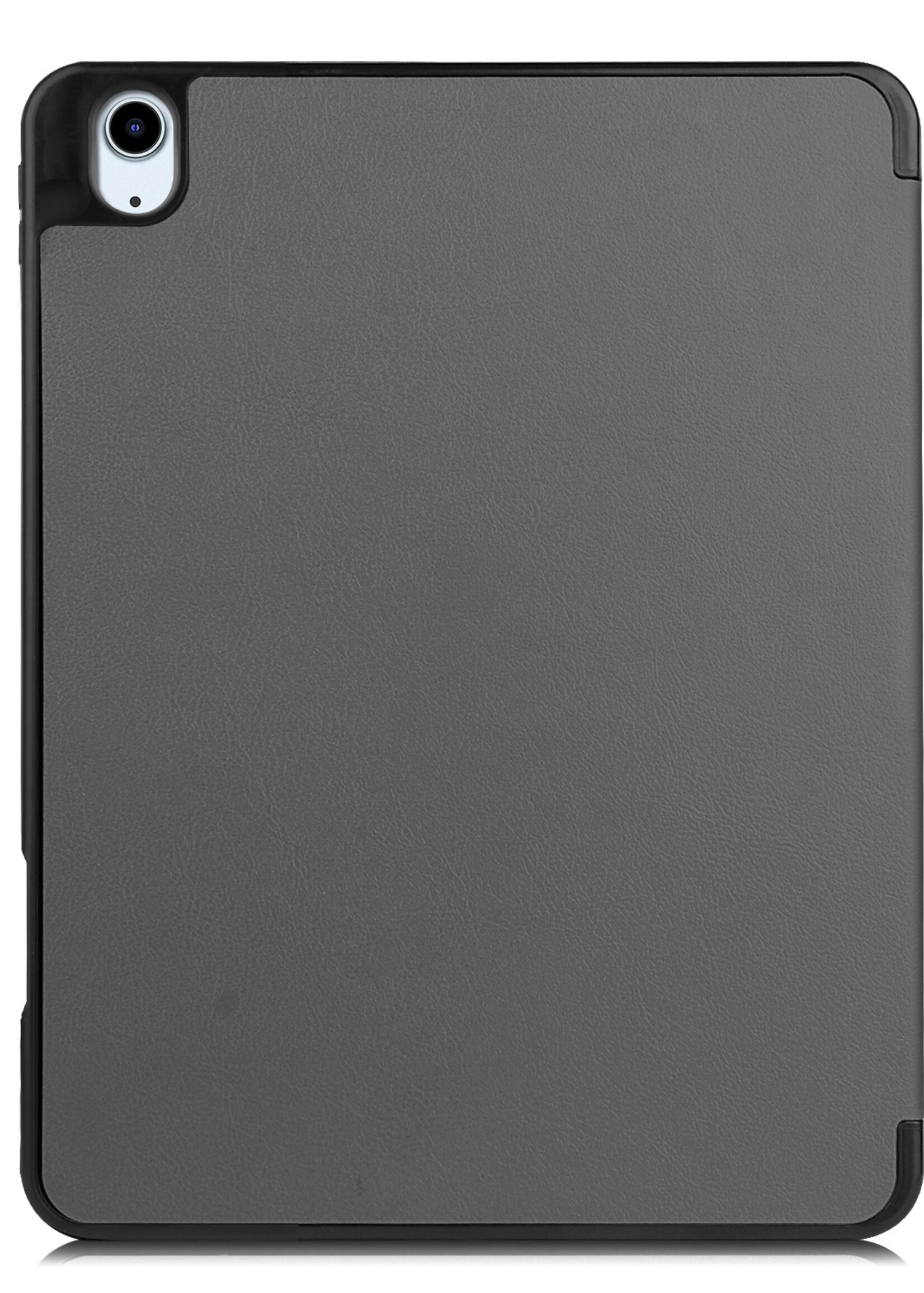 LUQ Hoes Geschikt voor iPad Air 2022 Hoes Luxe Hoesje Case Met Uitsparing Geschikt voor Apple Pencil Met Screenprotector - Hoesje Geschikt voor iPad Air 5 2022 Hoes Cover - Grijs