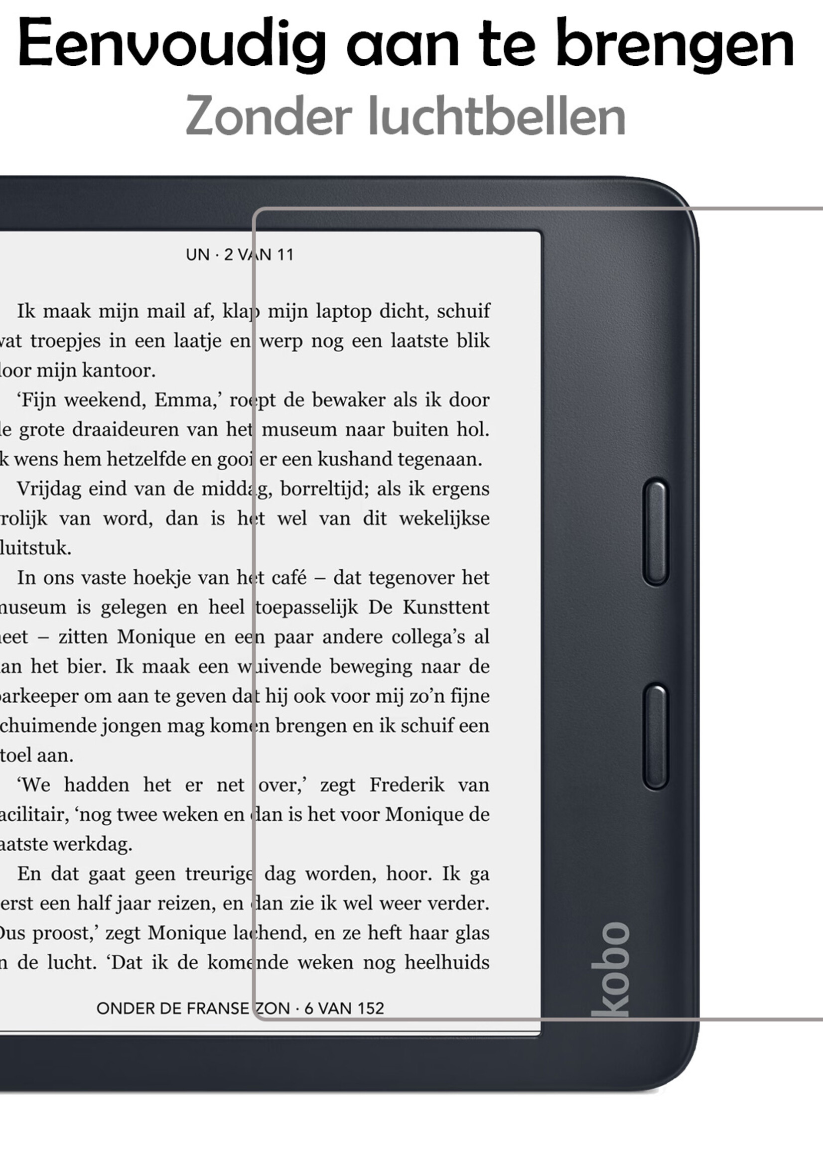 LUQ Screenprotector Geschikt voor Kobo Libra 2 Screenprotector Bescherm Glas Gehard Screen Protector - 2 Stuks