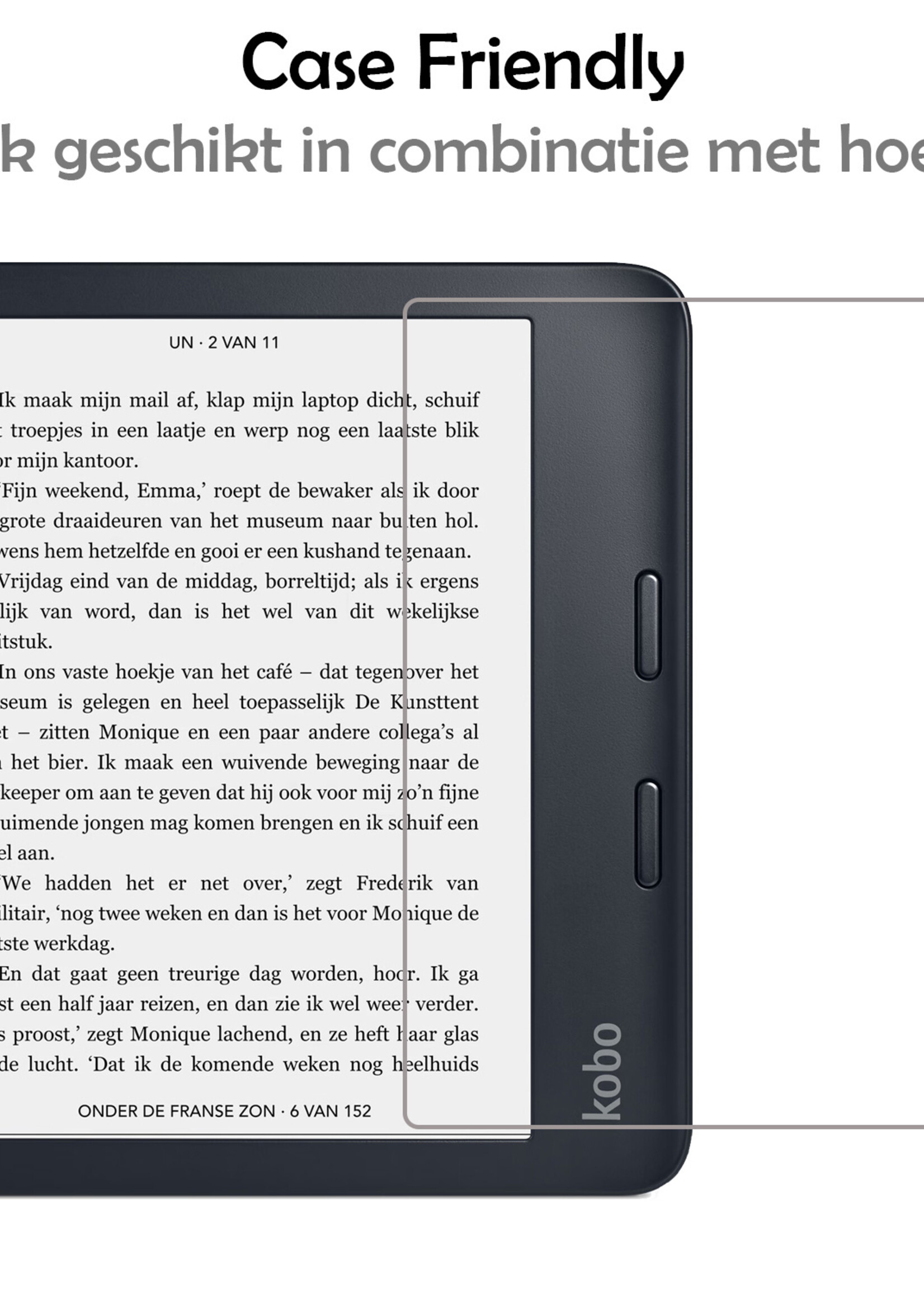 LUQ Screenprotector Geschikt voor Kobo Libra 2 Screenprotector Bescherm Glas Gehard Screen Protector - 2 Stuks