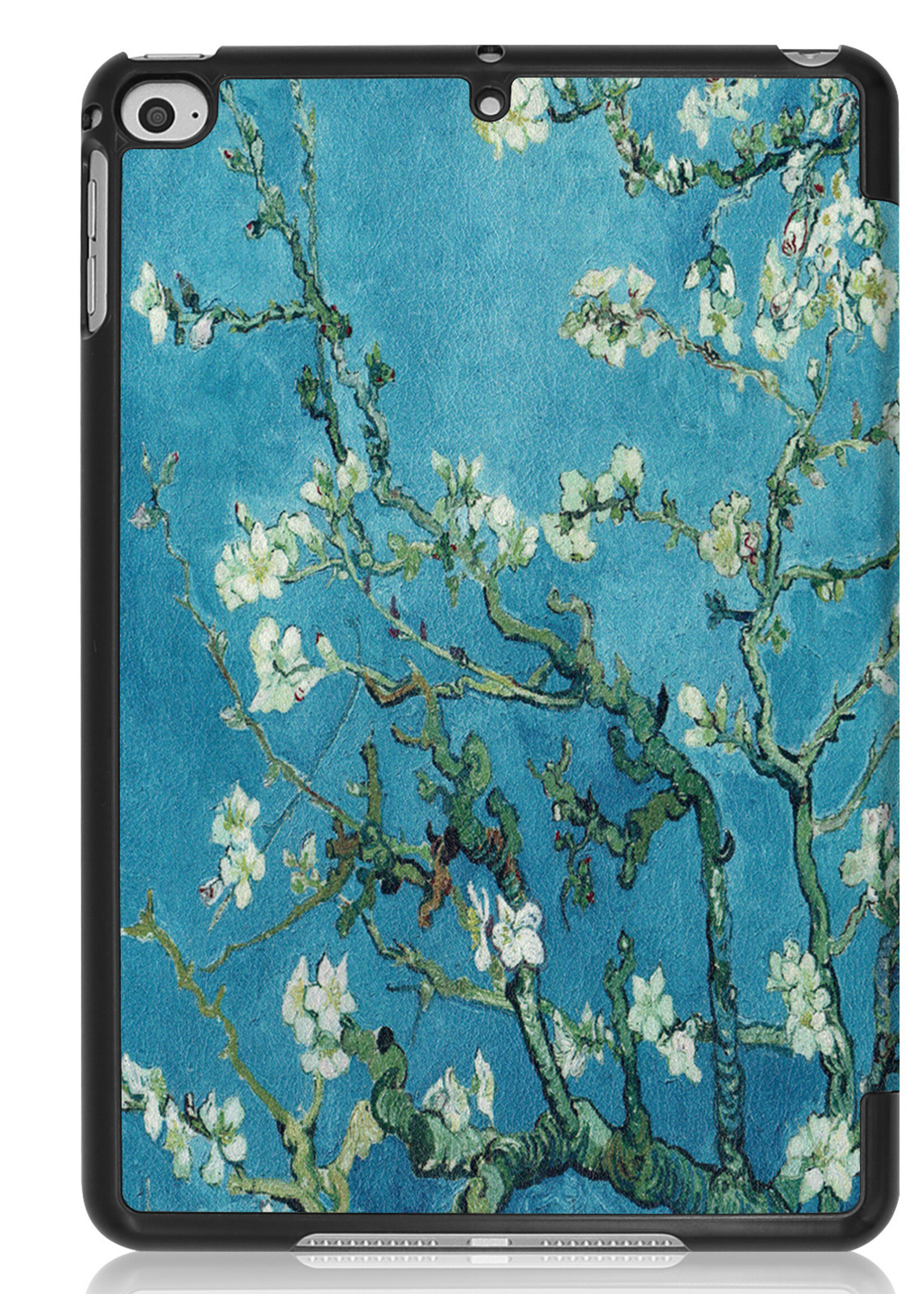 LUQ Hoes Geschikt voor iPad Mini 6 Hoes Luxe Hoesje Book Case Met Screenprotector - Hoesje Geschikt voor iPad Mini 6 Hoes Cover - Bloesem
