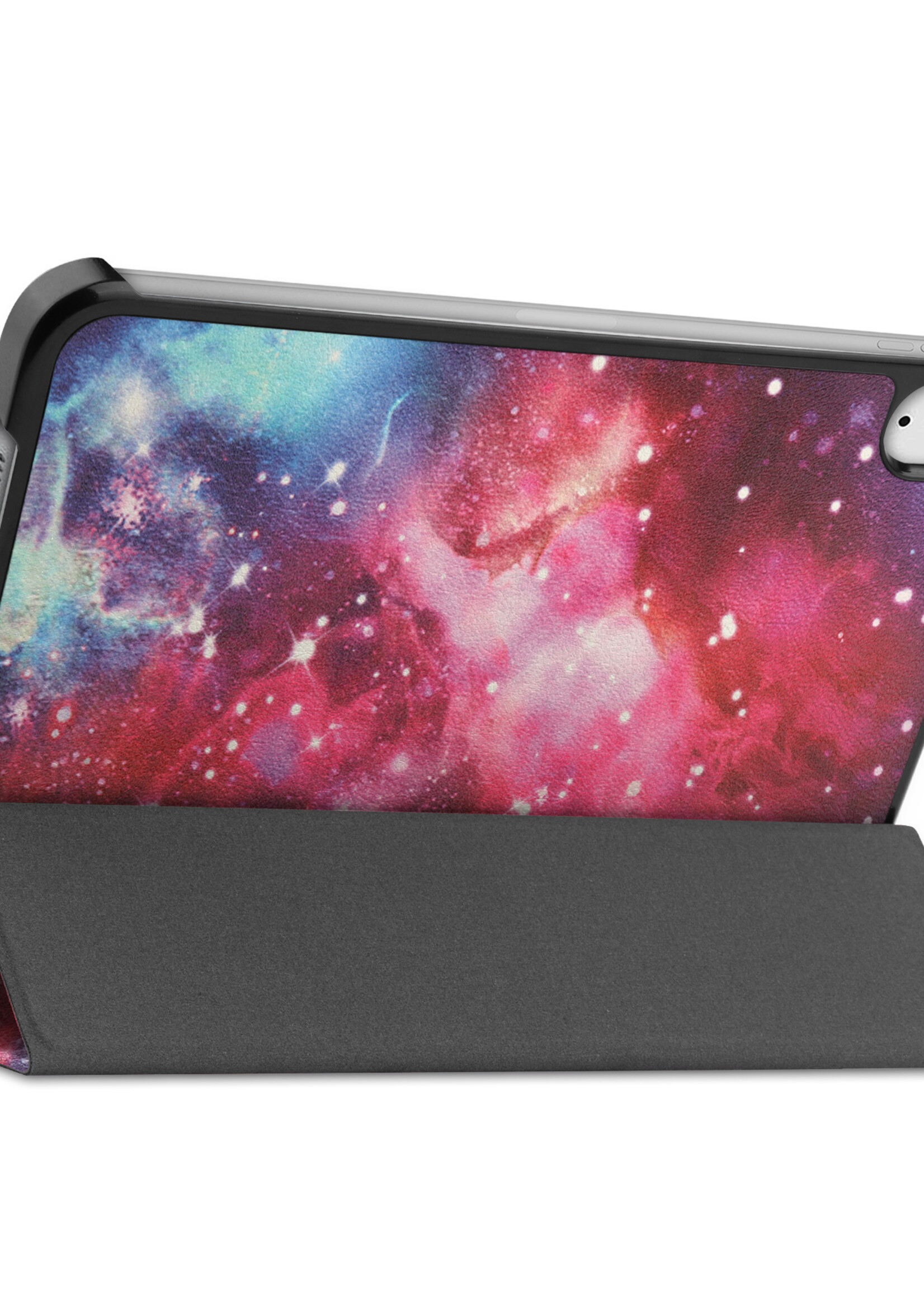 LUQ Hoes Geschikt voor iPad Mini 6 Hoes Luxe Hoesje Book Case Met Screenprotector - Hoesje Geschikt voor iPad Mini 6 Hoes Cover - Galaxy