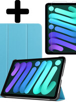 LUQ LUQ iPad Mini 6 Hoesje Met Screenprotector - Lichtblauw