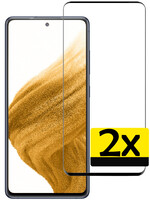 LUQ LUQ Samsung Galaxy A53 Screenprotector Glas Full Cover - 2 PACK
