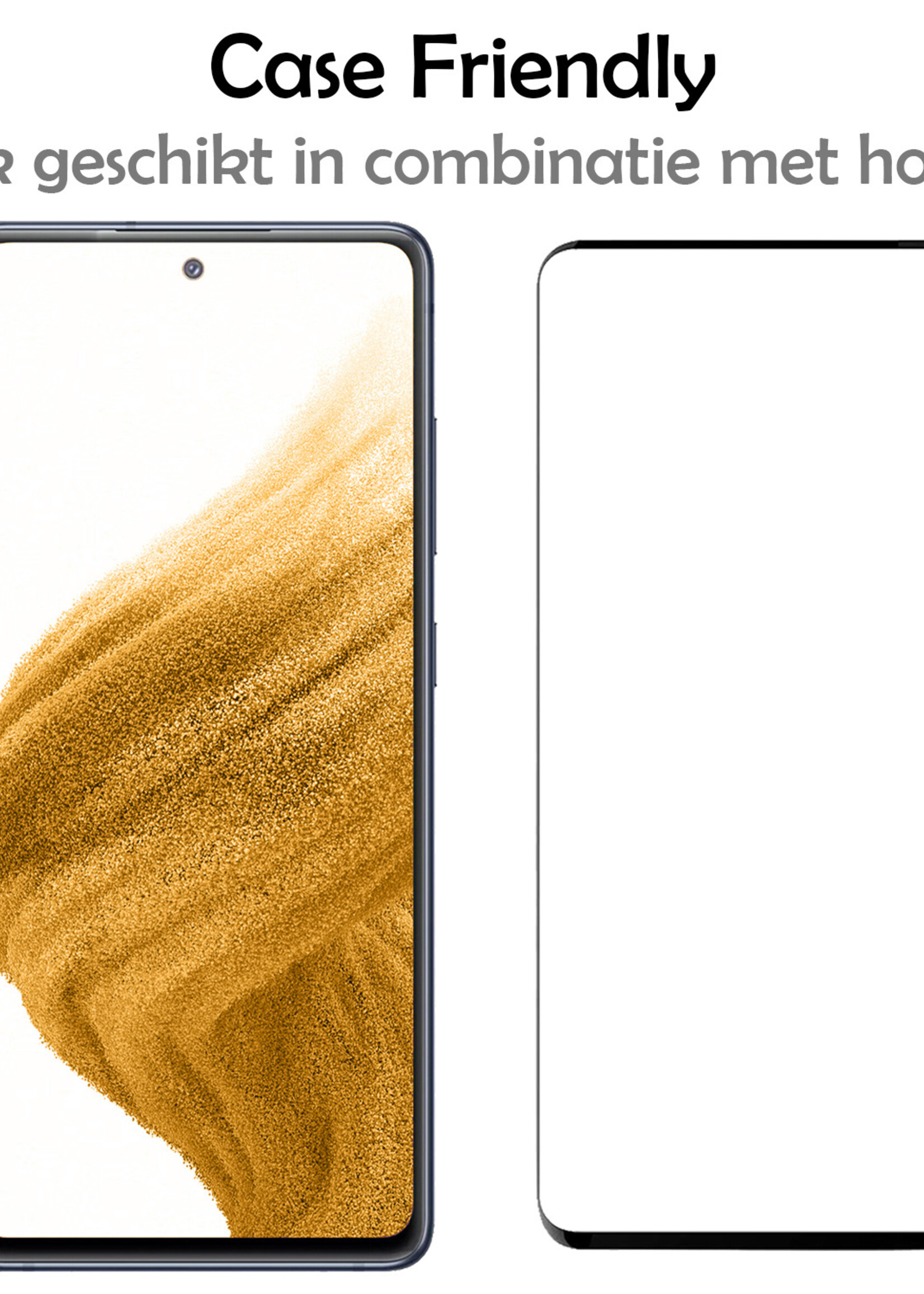 LUQ Screenprotector Geschikt voor Samsung A53 Screenprotector Glas Full Cover - Screenprotector Geschikt voor Samsung Galaxy A53 Screenprotector Full Cover - 2 Stuks