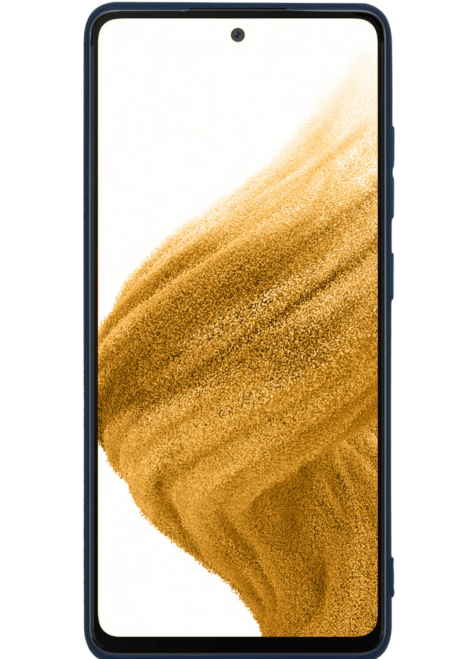 LUQ Hoesje Geschikt voor Samsung A53 Hoesje Siliconen Case - Hoes Geschikt voor Samsung Galaxy A53 Hoes Siliconen - Donkerblauw - 2 Stuks