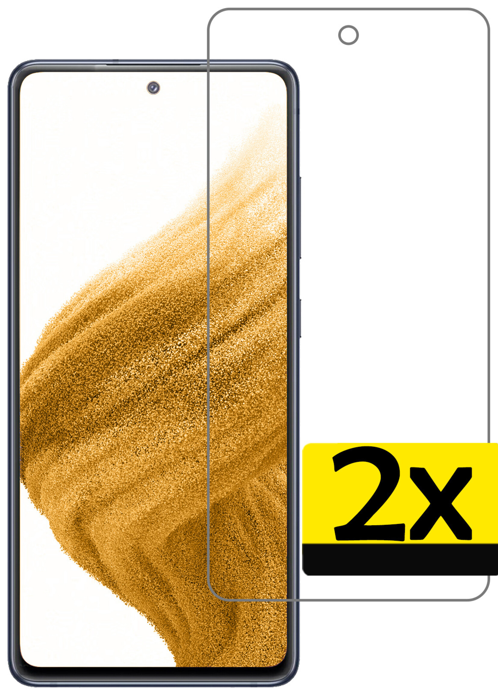 LUQ Screenprotector Geschikt voor Samsung A53 Screenprotector Beschermglas Gehard Glas - Screenprotector Geschikt voor Samsung Galaxy A53 Screenprotector Glas - 2 Stuks