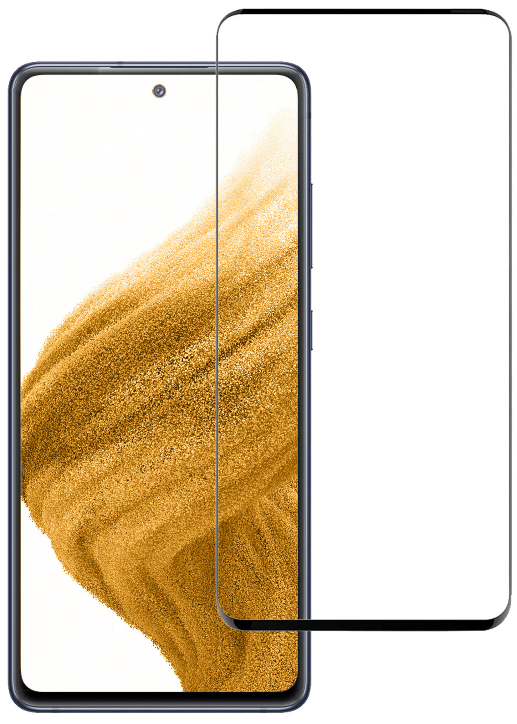LUQ Screenprotector Geschikt voor Samsung A53 Screenprotector Glas Full Cover - Screenprotector Geschikt voor Samsung Galaxy A53 Screenprotector Full Cover
