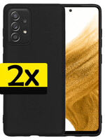 LUQ LUQ Samsung Galaxy A53 Hoesje Siliconen - Zwart - 2 PACK