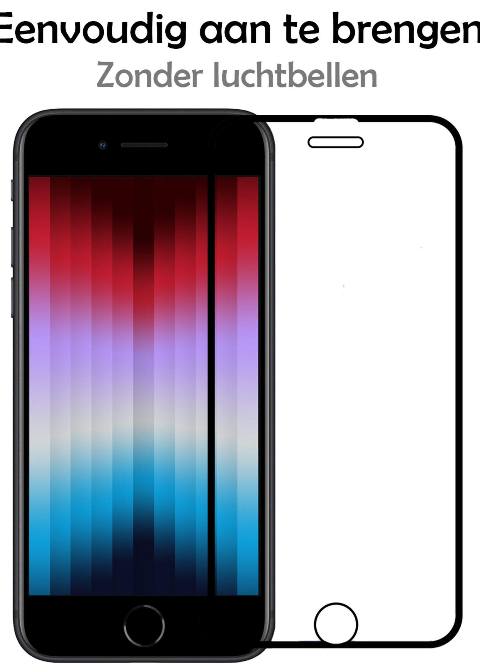 LUQ Screenprotector Geschikt voor iPhone SE 2022 Screenprotector Glas Full Cover - Screenprotector Geschikt voor iPhone SE (2022) Screenprotector Full Cover - 3 Stuks