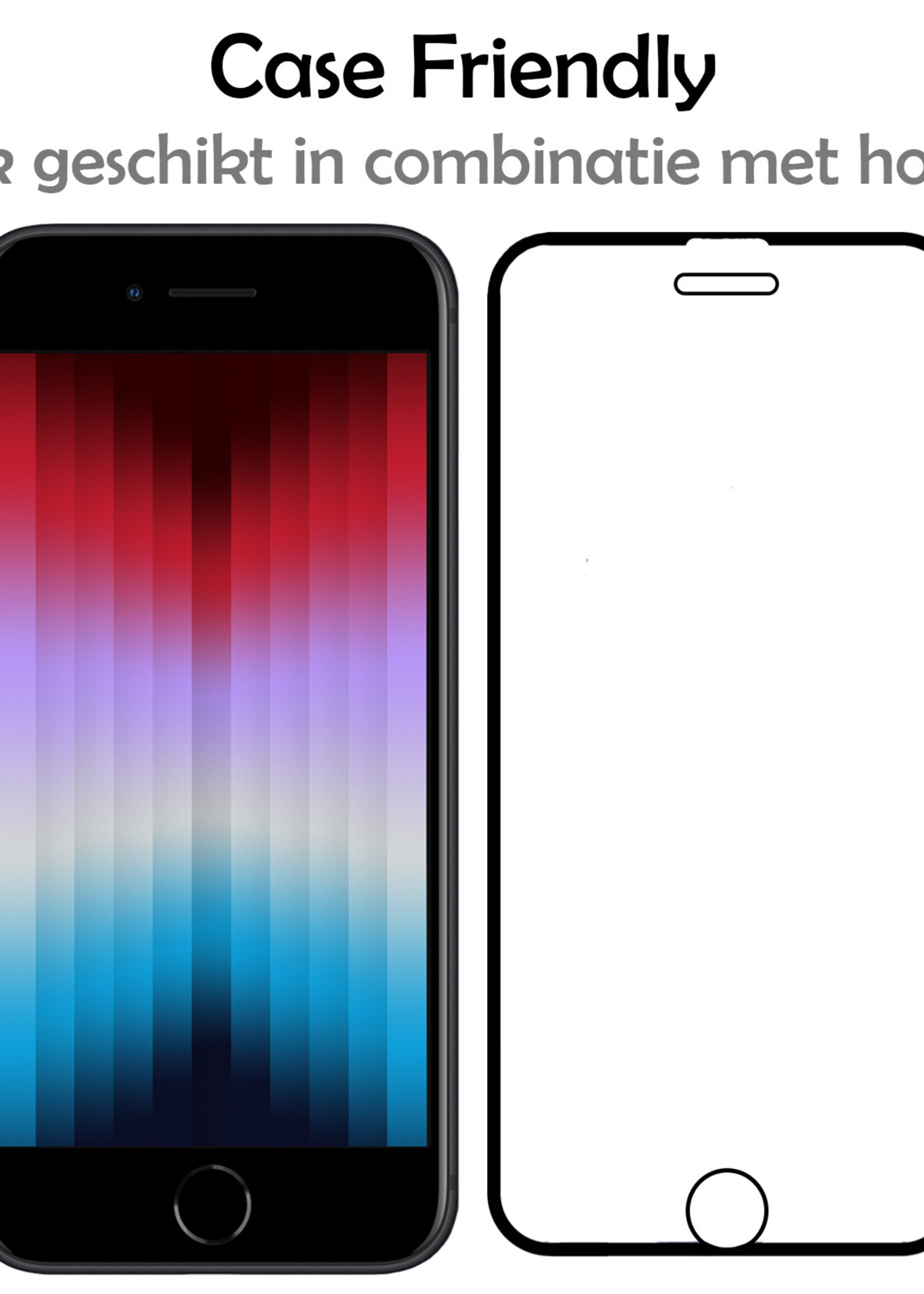 LUQ Screenprotector Geschikt voor iPhone SE 2022 Screenprotector Glas Full Cover - Screenprotector Geschikt voor iPhone SE (2022) Screenprotector Full Cover - 3 Stuks