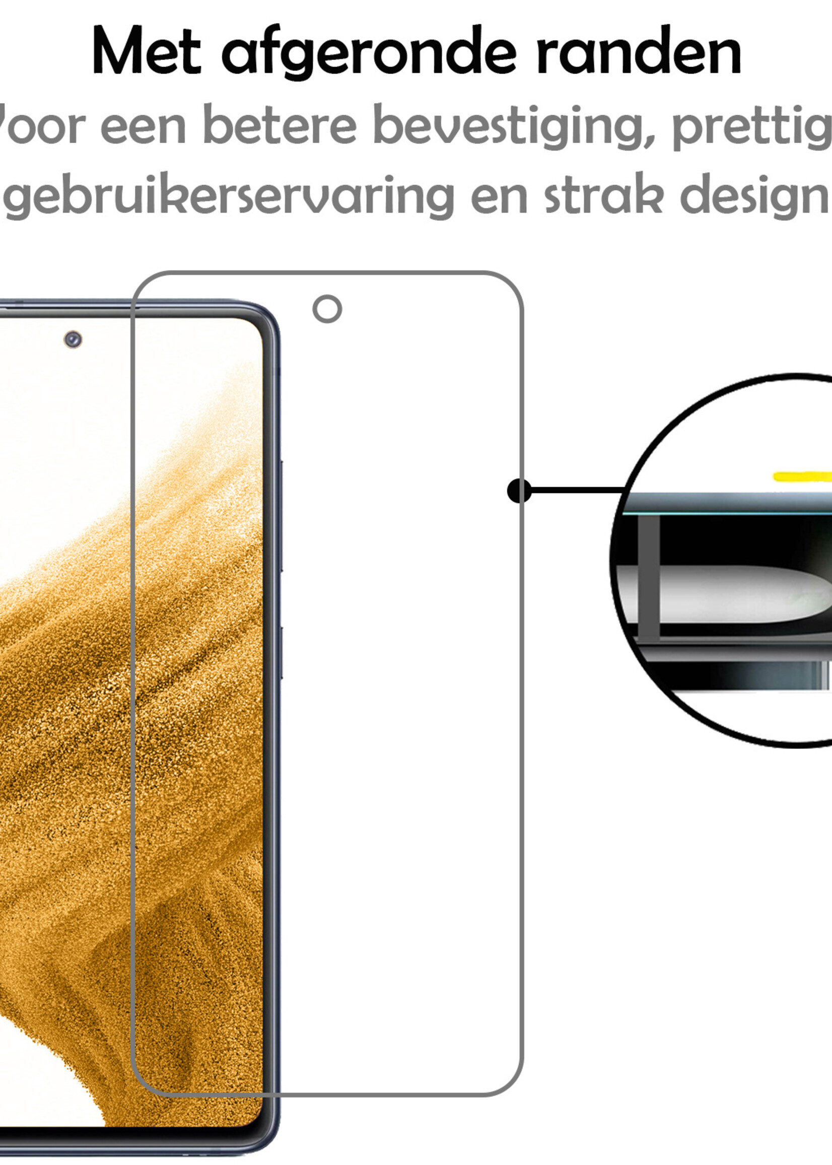 LUQ Hoesje Geschikt voor Samsung A53 Hoesje Siliconen Case Met Screenprotector - Hoes Geschikt voor Samsung Galaxy A53 Hoes Siliconen - Lila