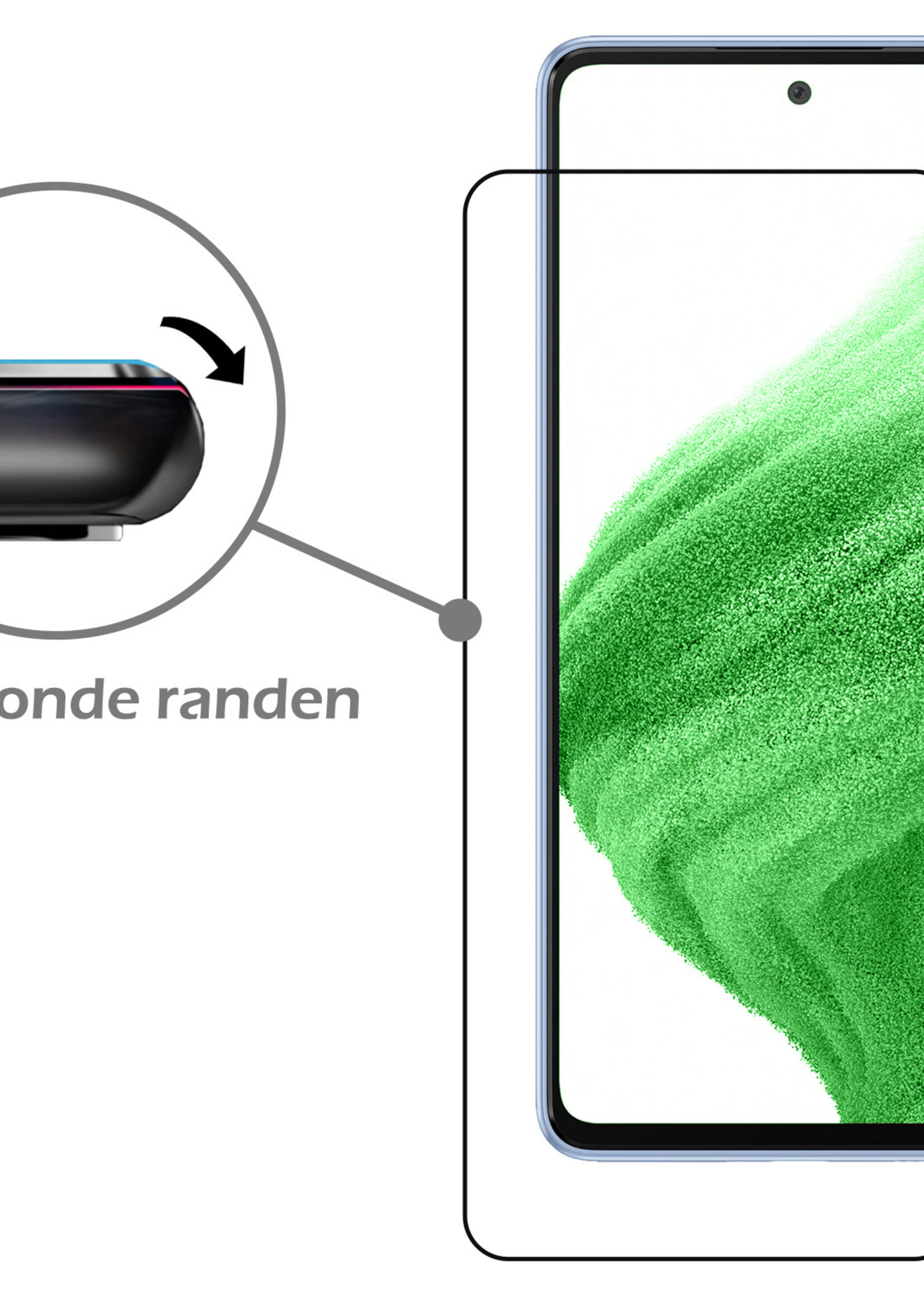 LUQ Hoesje Geschikt voor Samsung A53 Hoesje Siliconen Case Met 2x Screenprotector - Hoes Geschikt voor Samsung Galaxy A53 Hoes Siliconen - Geel