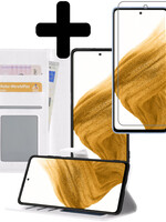 LUQ LUQ Samsung Galaxy A53 Hoesje Bookcase Wit Met Screenprotector