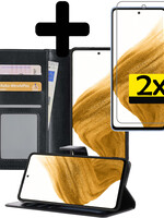 LUQ LUQ Samsung Galaxy A53 Hoesje Bookcase Zwart Met 2x Screenprotector