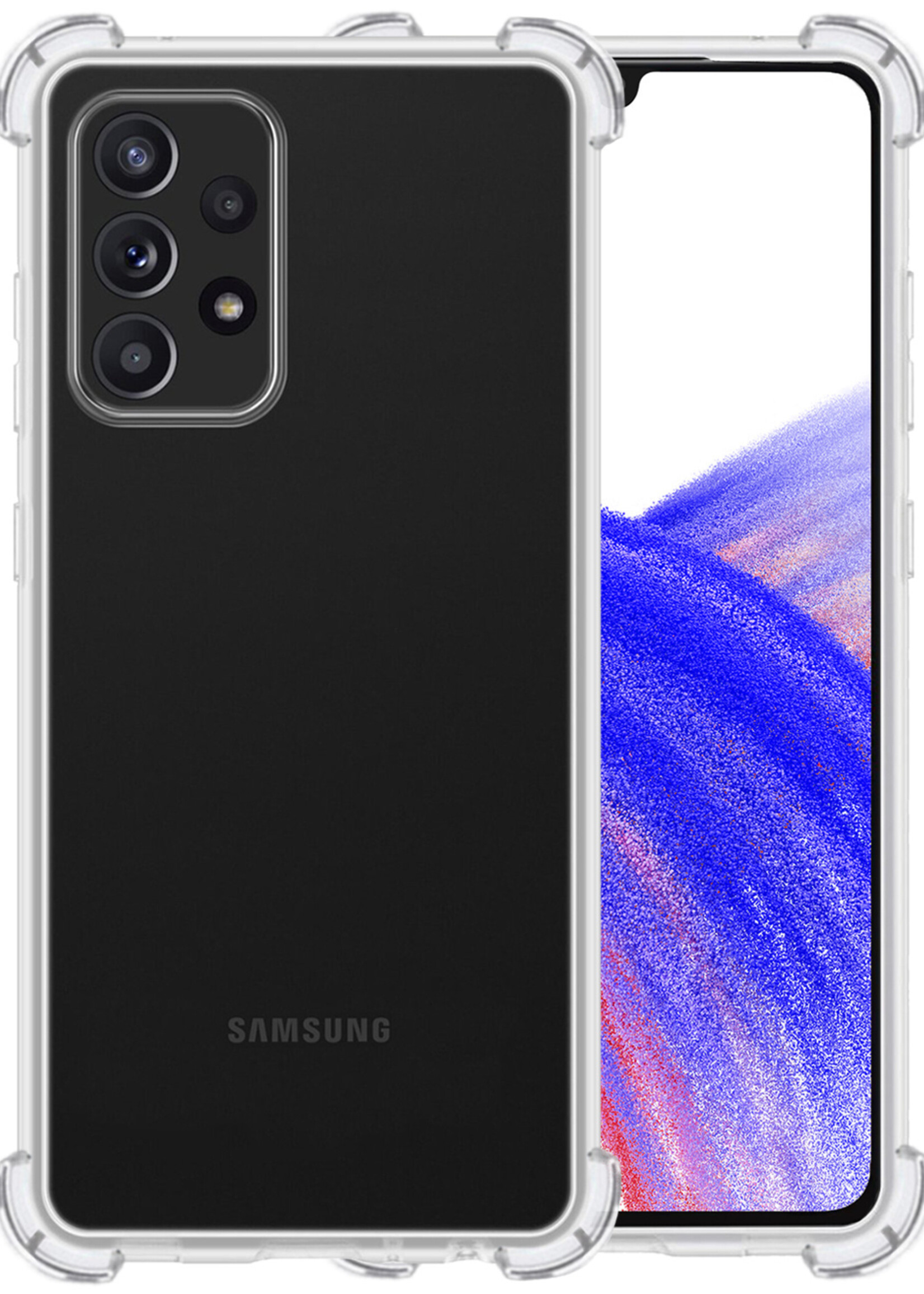 LUQ Hoesje Geschikt voor Samsung A33 Hoesje Shockproof Case Siliconen - Hoes Geschikt voor Samsung Galaxy A33 Hoes Cover Siliconen - Transparant