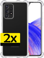 LUQ LUQ Samsung Galaxy A33 Hoesje Shockproof - Transparant - 2 PACK