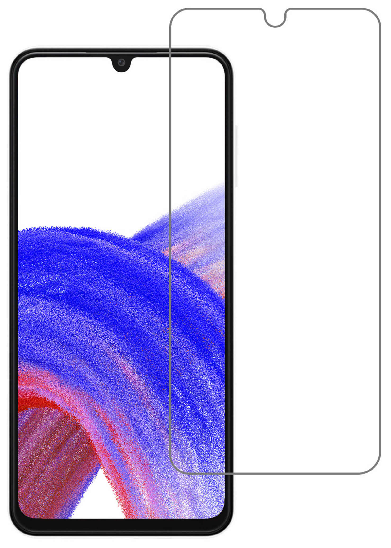 LUQ Screenprotector Geschikt voor Samsung A33 Screenprotector Beschermglas Gehard Glas - Screenprotector Geschikt voor Samsung Galaxy A33 Screenprotector Glas