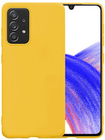 LUQ LUQ Samsung Galaxy A33 Hoesje Siliconen - Geel