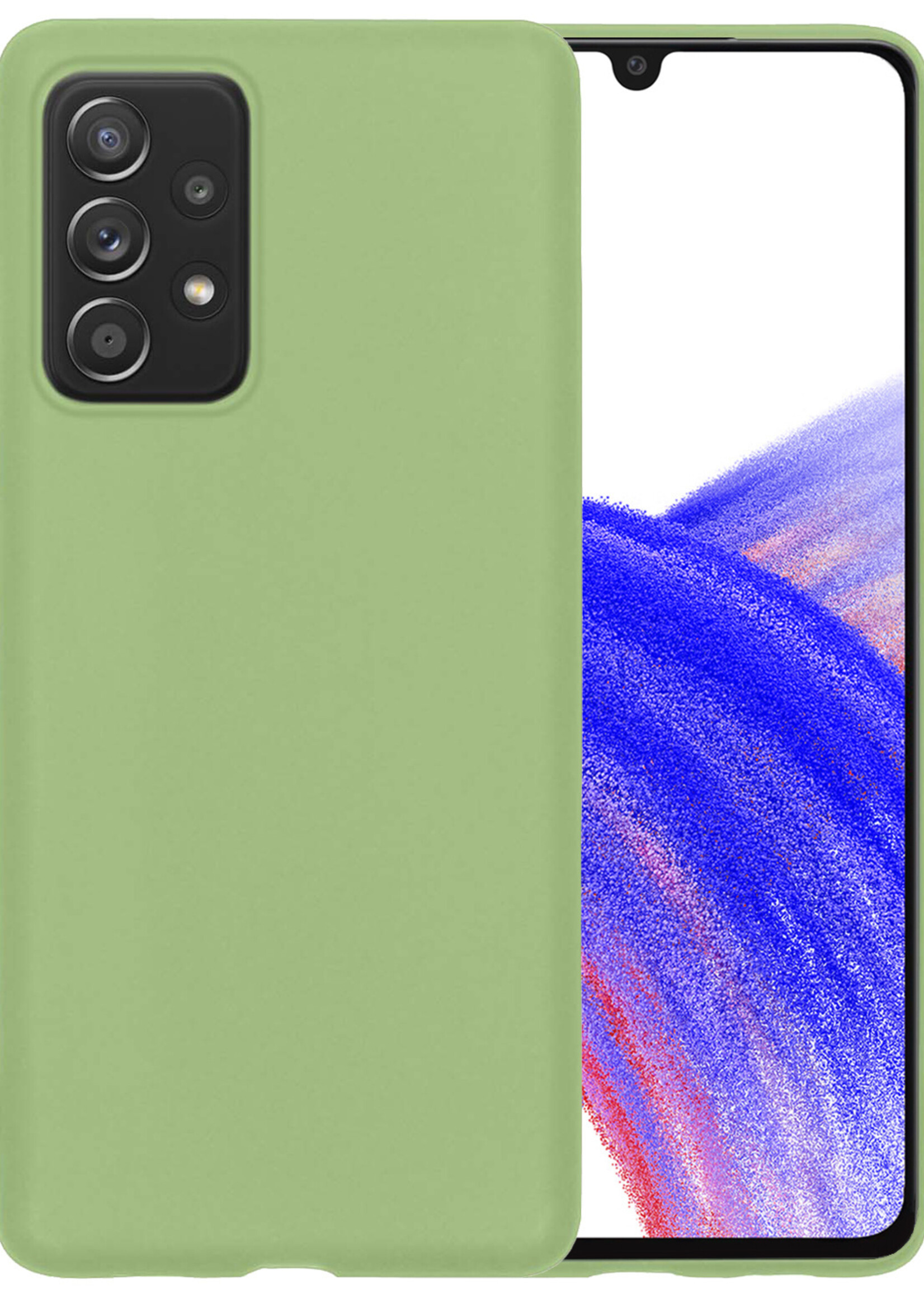 LUQ Hoesje Geschikt voor Samsung A33 Hoesje Siliconen Case - Hoes Geschikt voor Samsung Galaxy A33 Hoes Siliconen - Groen
