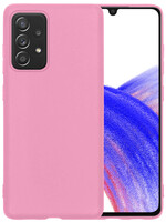 LUQ LUQ Samsung Galaxy A33 Hoesje Siliconen - Lichtroze