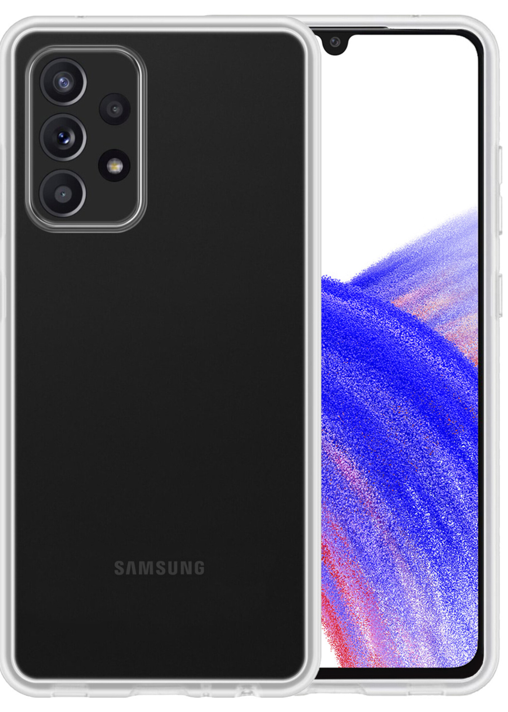 LUQ Hoesje Geschikt voor Samsung A33 Hoesje Siliconen Case - Hoes Geschikt voor Samsung Galaxy A33 Hoes Siliconen - Transparant