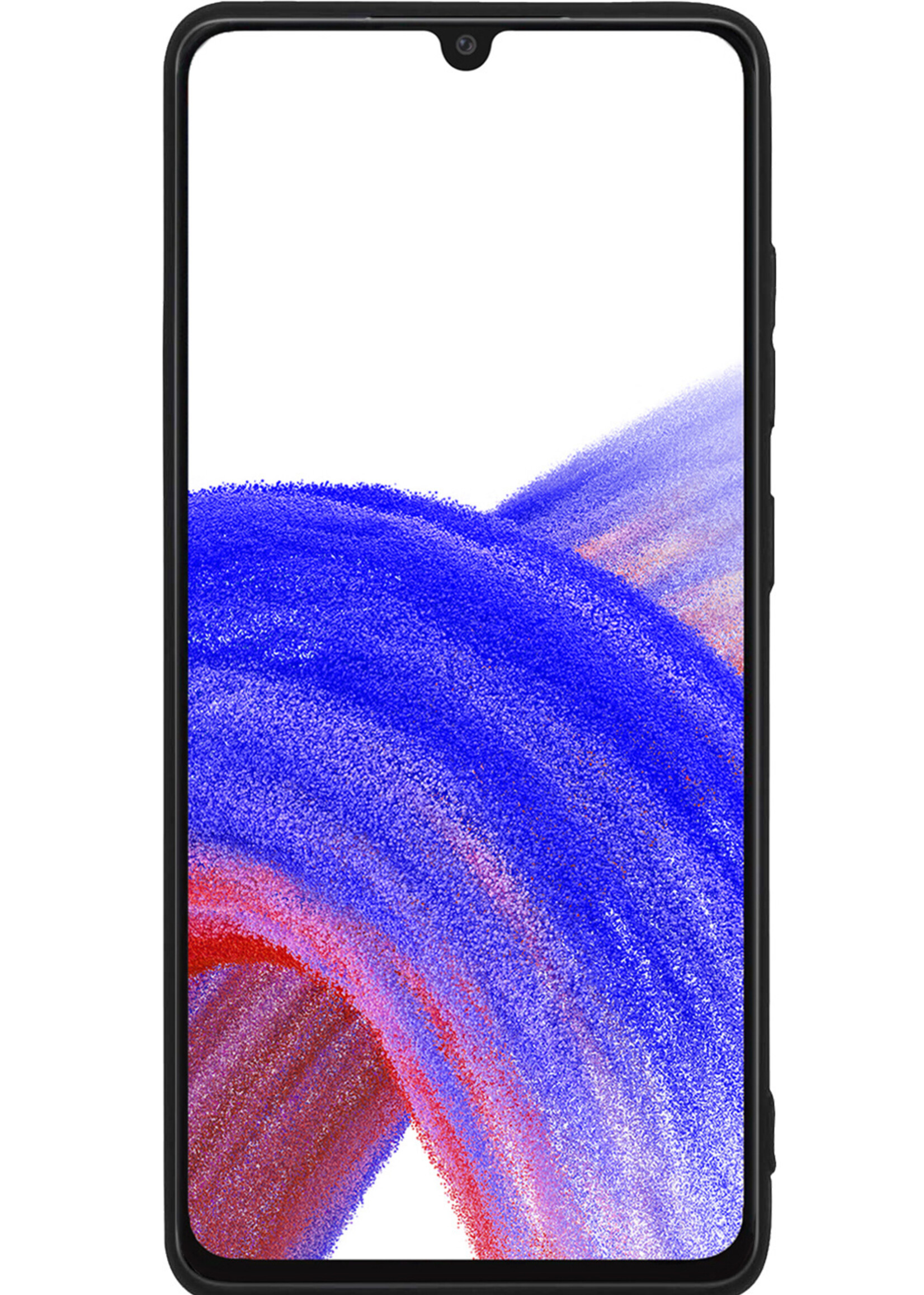 LUQ Hoesje Geschikt voor Samsung A33 Hoesje Siliconen Case - Hoes Geschikt voor Samsung Galaxy A33 Hoes Siliconen - Zwart