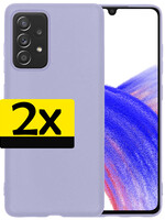 LUQ LUQ Samsung Galaxy A33 Hoesje Siliconen - Lila - 2 PACK