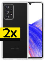 LUQ LUQ Samsung Galaxy A33 Hoesje Siliconen - Transparant - 2 PACK