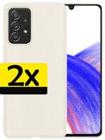 LUQ LUQ Samsung Galaxy A33 Hoesje Siliconen - Wit - 2 PACK
