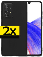 LUQ LUQ Samsung Galaxy A33 Hoesje Siliconen - Zwart - 2 PACK