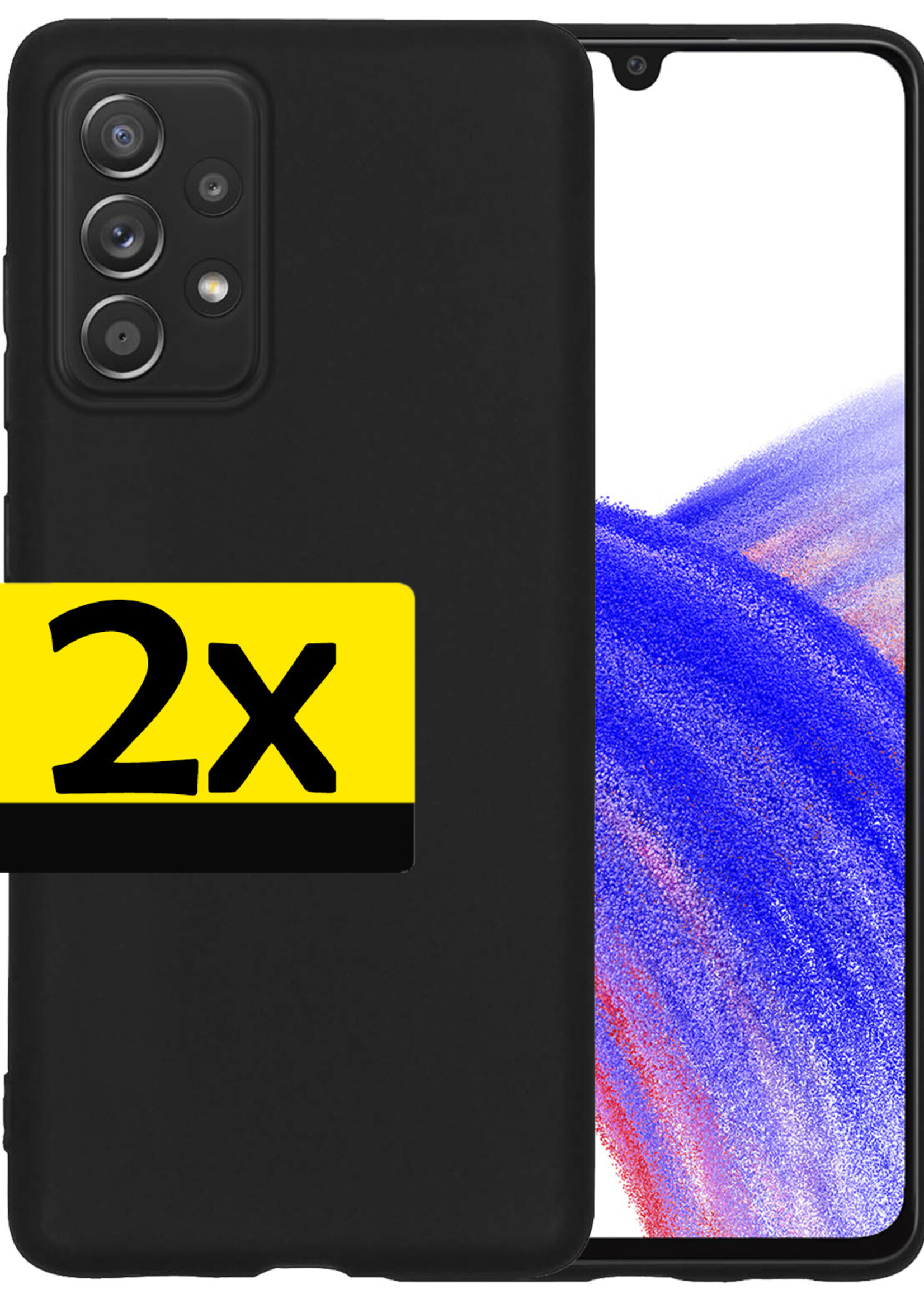 LUQ Hoesje Geschikt voor Samsung A33 Hoesje Siliconen Case - Hoes Geschikt voor Samsung Galaxy A33 Hoes Siliconen - Transparant - 2 Stuks