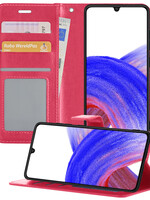 LUQ LUQ Samsung Galaxy A33 Hoesje Bookcase - Donkerroze