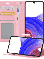 LUQ LUQ Samsung Galaxy A33 Hoesje Bookcase - Lichtroze