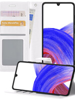 LUQ LUQ Samsung Galaxy A33 Hoesje Bookcase - Wit
