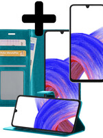 LUQ LUQ Samsung Galaxy A33 Hoesje Bookcase Turquoise Met Screenprotector