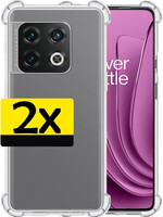 LUQ LUQ OnePlus 10 Pro Hoesje Shockproof - Transparant - 2 PACK