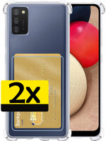 LUQ LUQ Samsung Galaxy A03s Hoesje Pashouder - 2 PACK