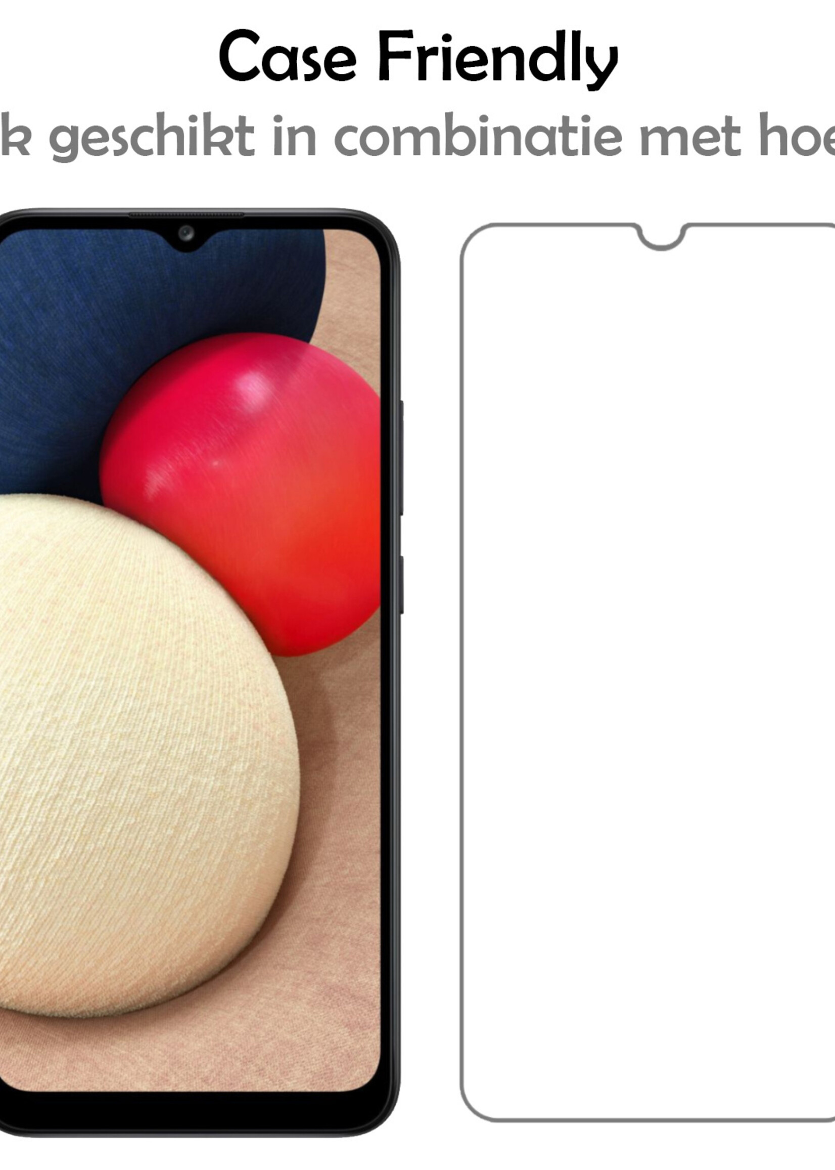 LUQ Hoesje Geschikt voor Samsung A03s Hoesje Case Pashouder Cover Siliconen Met Screenprotector - Hoes Geschikt voor Samsung Galaxy A03s Hoesje Met Kaarthouder- Transparant