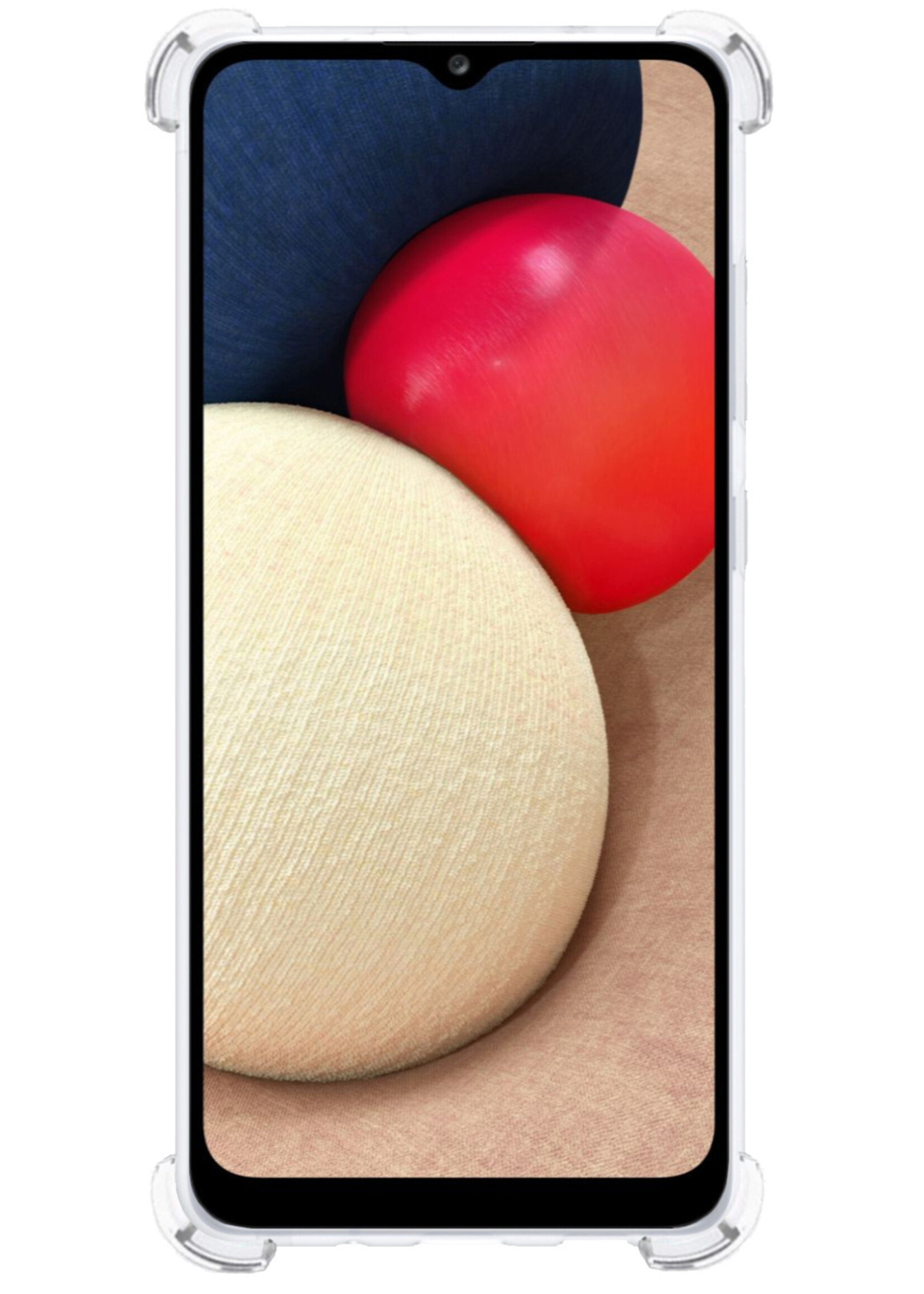 LUQ Hoesje Geschikt voor Samsung A03s Hoesje Case Pashouder Cover Siliconen Met 2x Screenprotector - Hoes Geschikt voor Samsung Galaxy A03s Hoesje Met Kaarthouder- Transparant