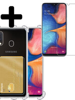 LUQ LUQ Samsung Galaxy A20e Hoesje Pashouder Met Screenprotector