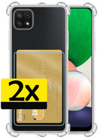 LUQ LUQ Samsung Galaxy A22 5G Hoesje Pashouder - 2 PACK