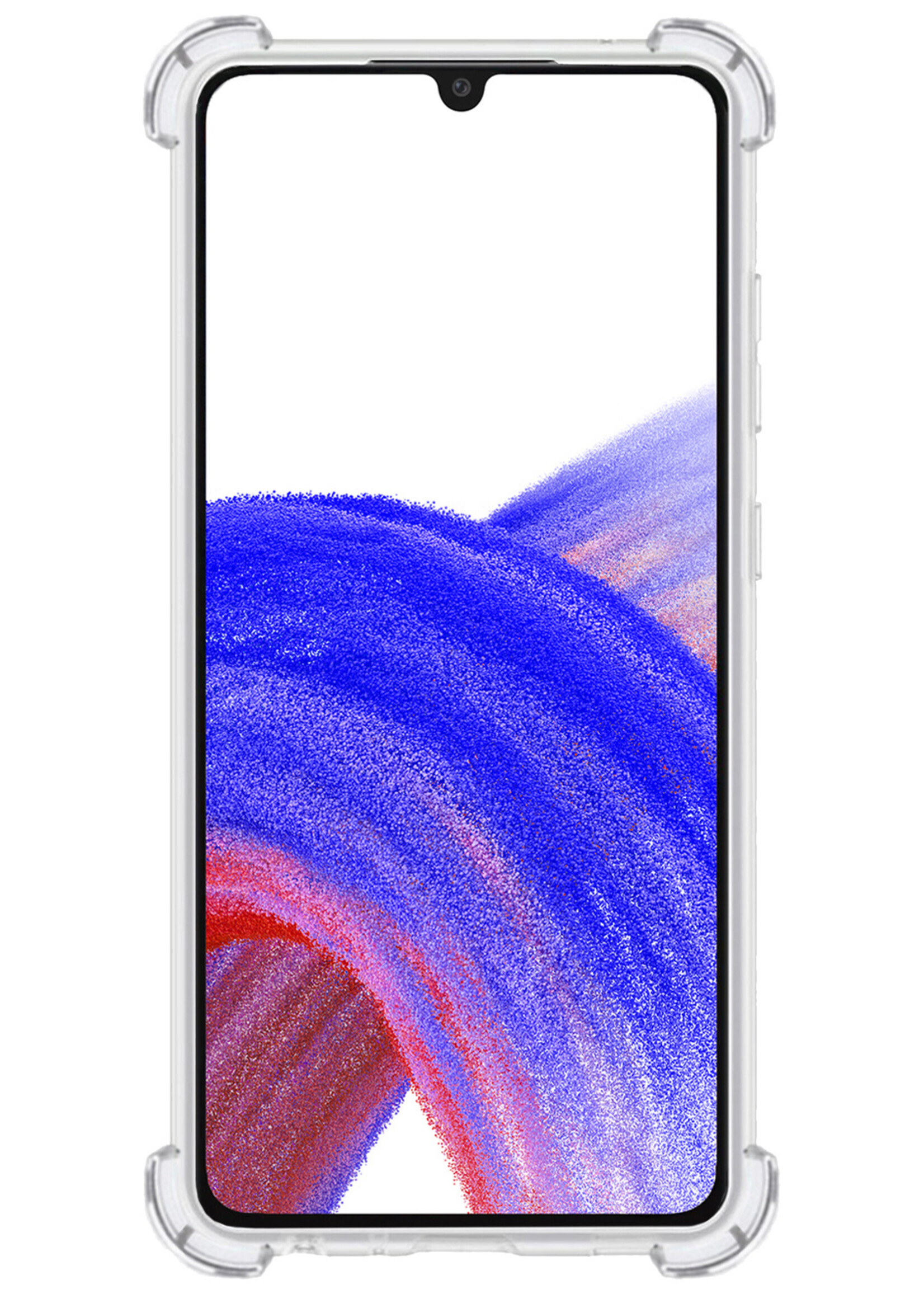 LUQ Hoesje Geschikt voor Samsung A33 Hoesje Case Pashouder Cover Siliconen - Hoes Geschikt voor Samsung Galaxy A33 Hoesje Met Kaarthouder - Transparant