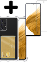 LUQ LUQ Samsung Galaxy A53 Hoesje Pashouder Met Screenprotector