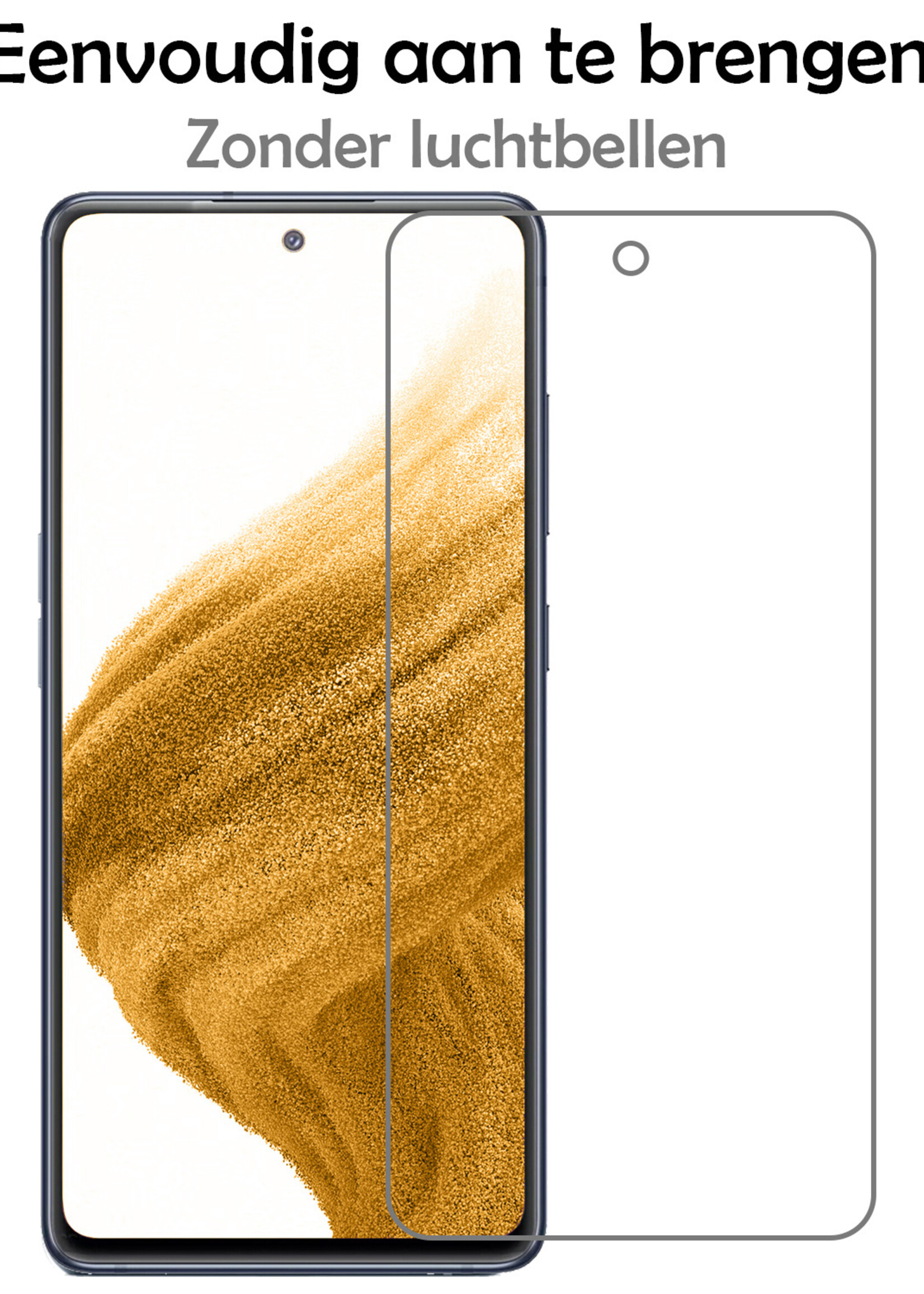 LUQ Hoesje Geschikt voor Samsung A53 Hoesje Case Pashouder Cover Siliconen Met Screenprotector - Hoes Geschikt voor Samsung Galaxy A53 Hoesje Met Kaarthouder- Transparant