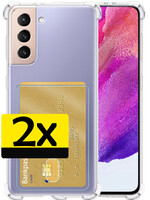 LUQ LUQ Samsung Galaxy S21FE Hoesje Pashouder - 2 PACK