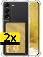 LUQ Samsung Galaxy S22 Hoesje Pashouder - 2 PACK