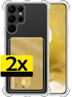 LUQ LUQ Samsung Galaxy S22 Ultra Hoesje Pashouder - 2 PACK