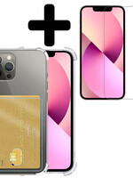 LUQ LUQ iPhone 13 Pro Max Hoesje Pashouder Met Screenprotector